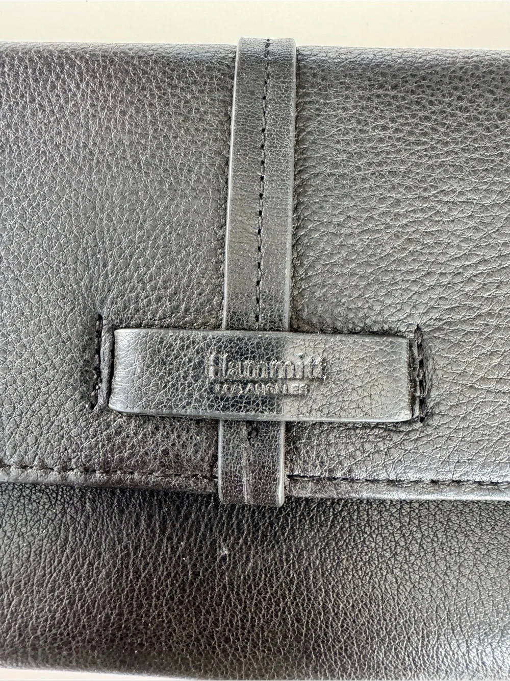 Hammitt Benjamin Wallet Slim Black Pebbled Leather